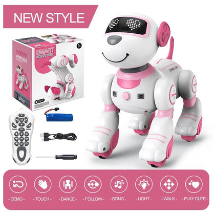 Programmable RC Robot Dog with Voice & Music bg1533-pink by HitMyNeed