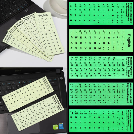 Protective Glow in the Dark Keyboard Stickers by HitMyNeed