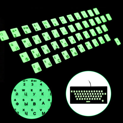 Protective Glow in the Dark Keyboard Stickers by HitMyNeed