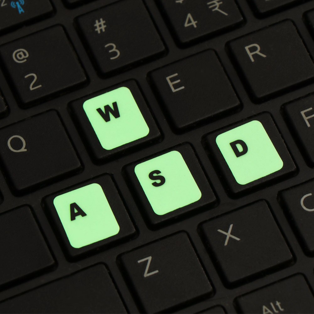 Protective Glow in the Dark Keyboard Stickers by HitMyNeed