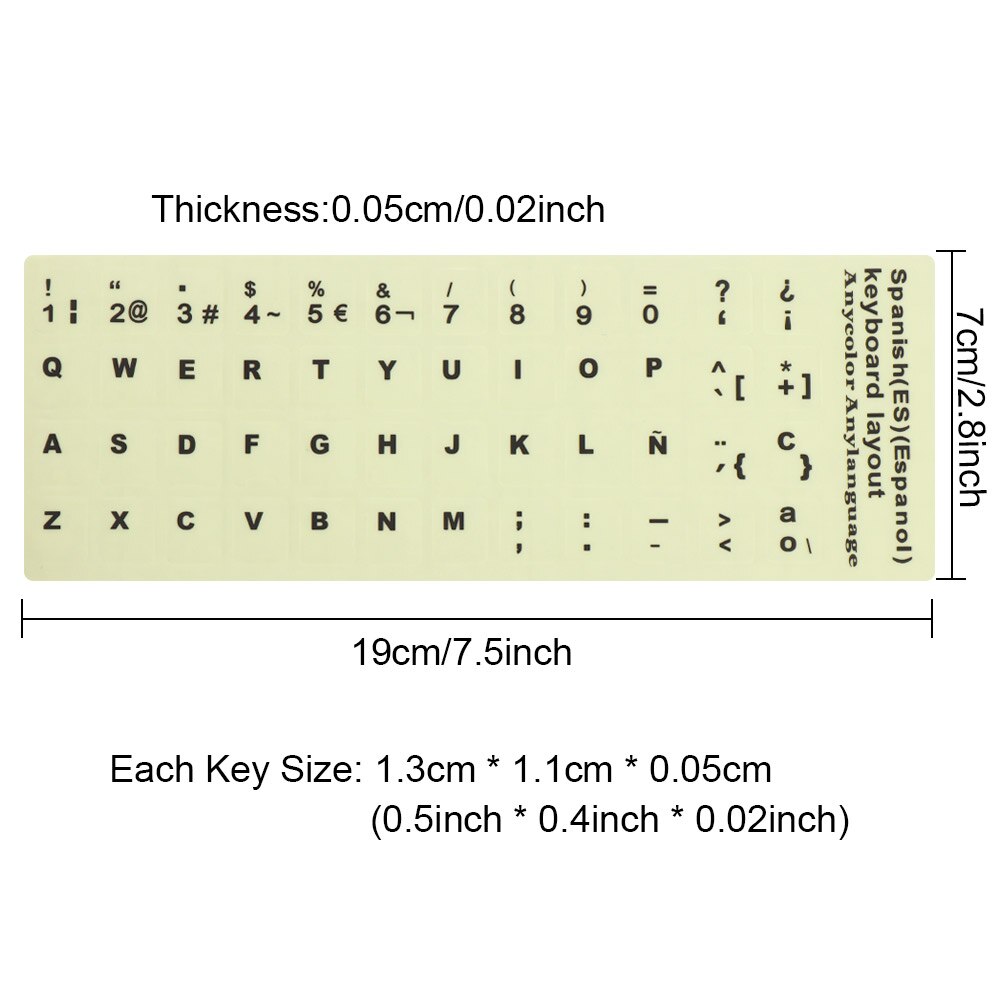Protective Glow in the Dark Keyboard Stickers by HitMyNeed
