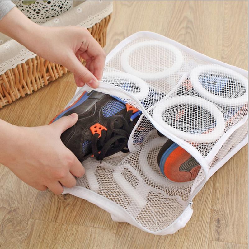 Protective Mesh Shoe Laundry Bag with Zipper by HitMyNeed