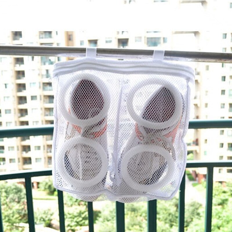 Protective Mesh Shoe Laundry Bag with Zipper by HitMyNeed