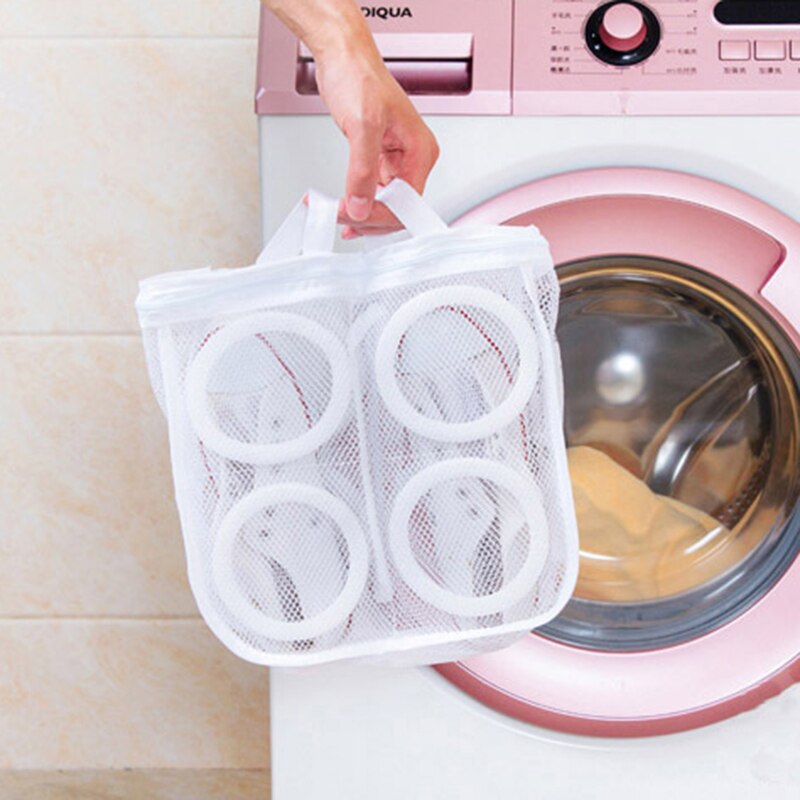Protective Mesh Shoe Laundry Bag with Zipper by HitMyNeed