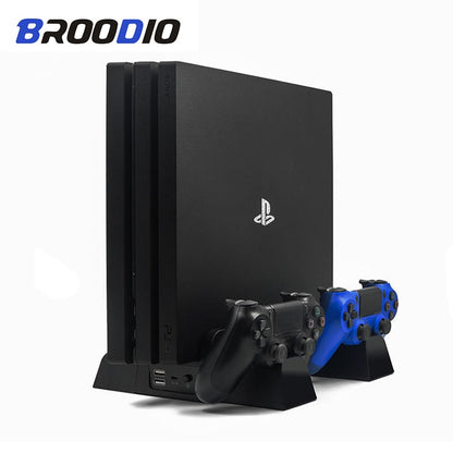 PS4 Vertical Cooling Stand with Dual Controller Charger by HitMyNeed
