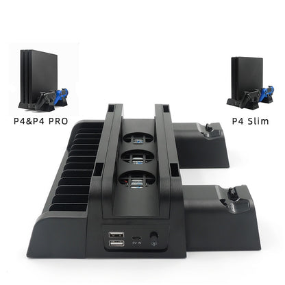 PS4 Vertical Cooling Stand with Dual Controller Charger by HitMyNeed