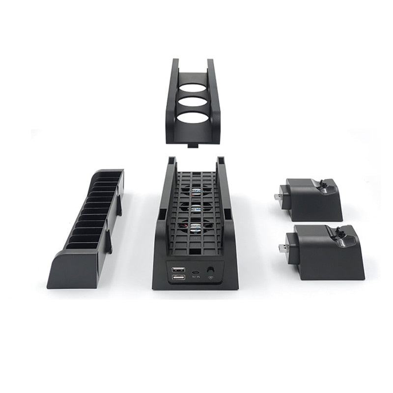PS4 Vertical Cooling Stand with Dual Controller Charger by HitMyNeed
