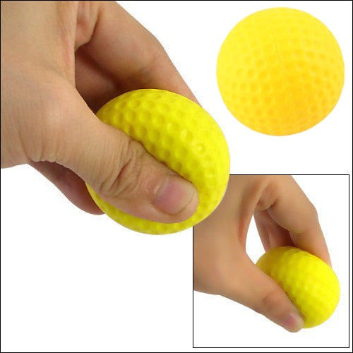 PU Foam Practice Golf Balls 20 Pack - 4cm Yellow by HitMyNeed