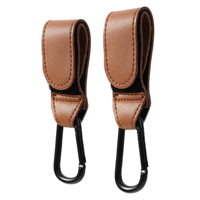 PU Leather Adjustable Stroller Hook Bag Hanger by HitMyNeed