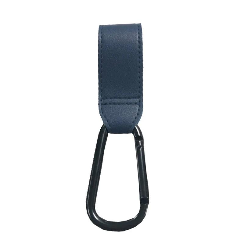 PU Leather Adjustable Stroller Hook Bag Hanger a-1pcs-blue by HitMyNeed