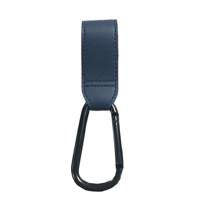 PU Leather Adjustable Stroller Hook Bag Hanger a-1pcs-blue by HitMyNeed