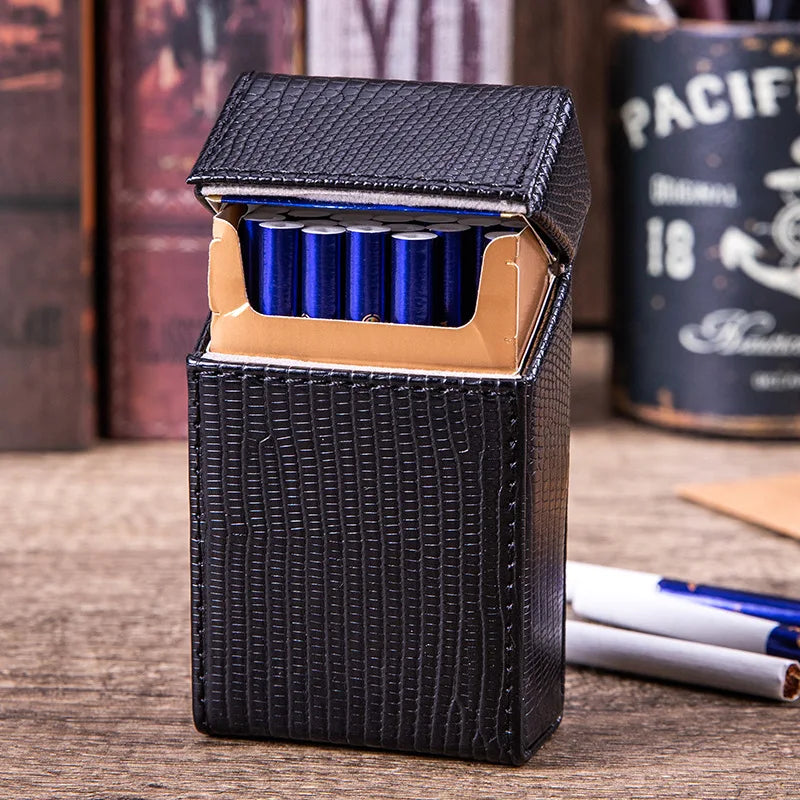 PU Leather Cigarette Case for 20 King Size Cigarettes by HitMyNeed