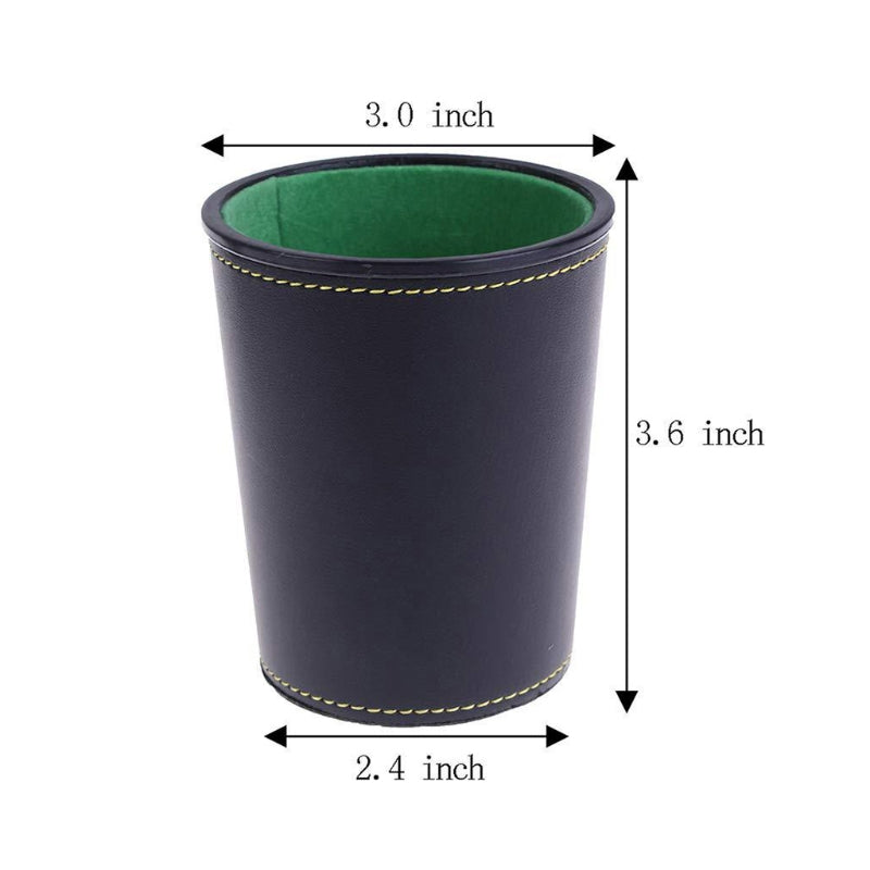 PU Leather Dice Shaker Cup with Flannel Lining by HitMyNeed