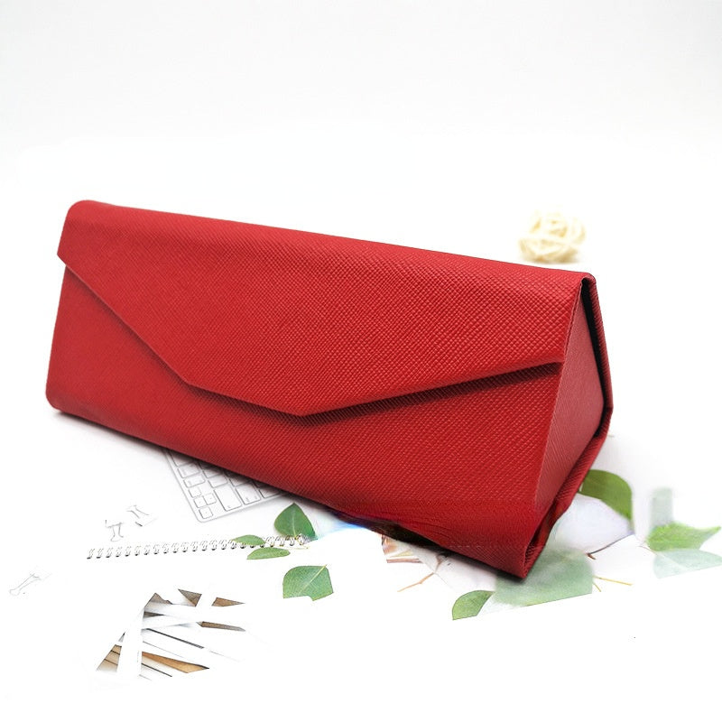 PU Leather Foldable Glasses Case red by HitMyNeed