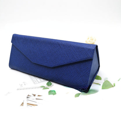 PU Leather Foldable Glasses Case royal-blue by HitMyNeed