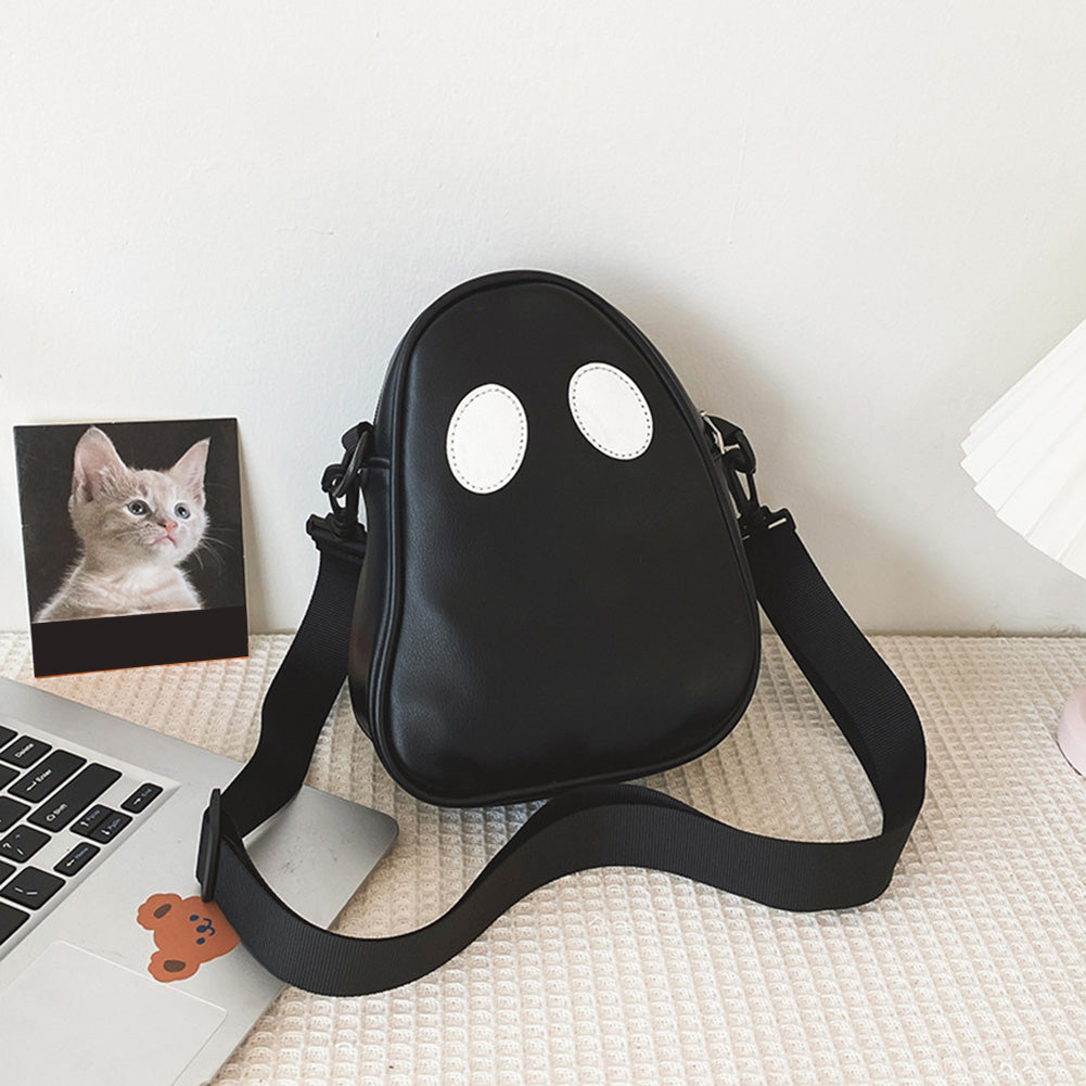 PU Leather Ghost Crossbody Bag black by HitMyNeed
