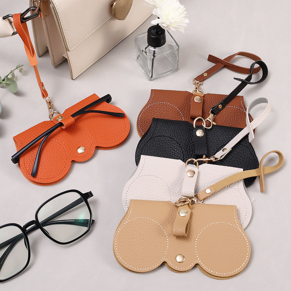 PU Leather Glasses Pouch with Hanging Strap by HitMyNeed