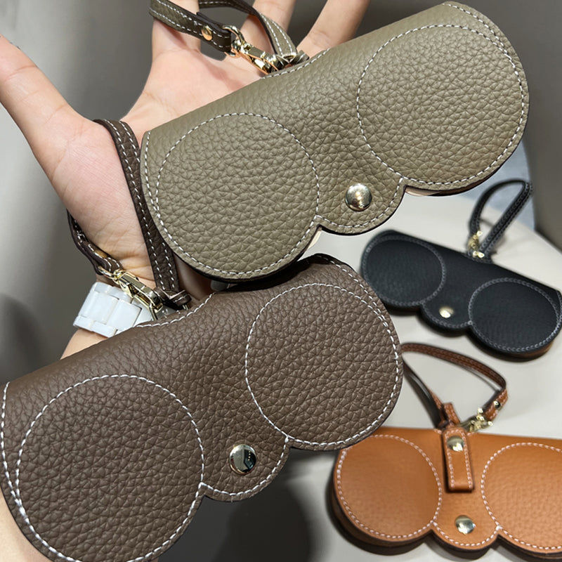 PU Leather Glasses Pouch with Hanging Strap by HitMyNeed
