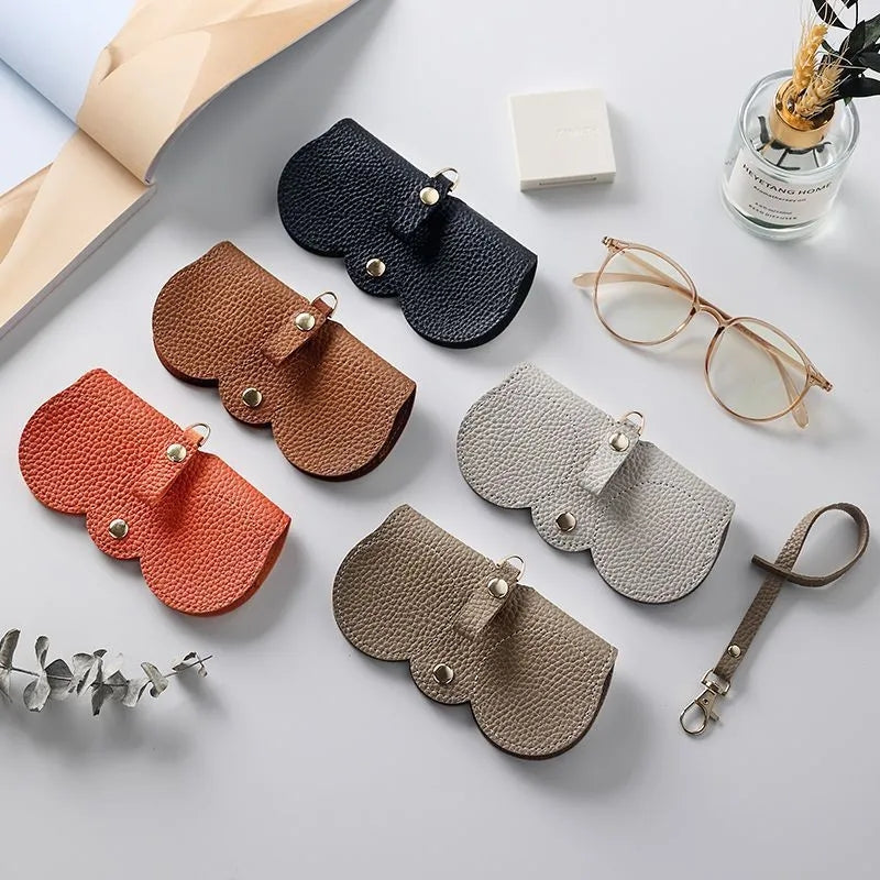 PU Leather Glasses Pouch with Hanging Strap by HitMyNeed