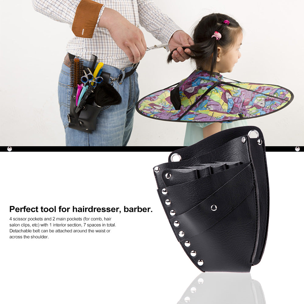 PU Leather Hairdressing Scissor Pouch with Strap by HitMyNeed