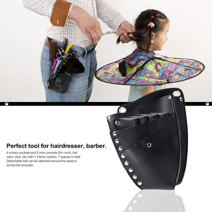 PU Leather Hairdressing Scissor Pouch with Strap by HitMyNeed