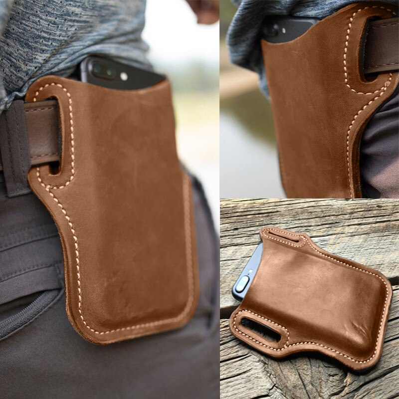 PU Leather Phone Holster Belt Case by HitMyNeed