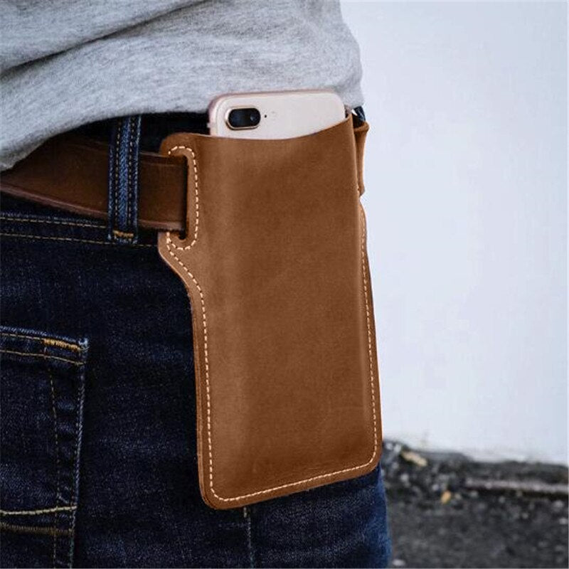 PU Leather Phone Holster Belt Case by HitMyNeed
