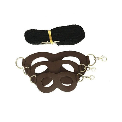 PU Leather Small Pet Harness with Leash coffee by HitMyNeed