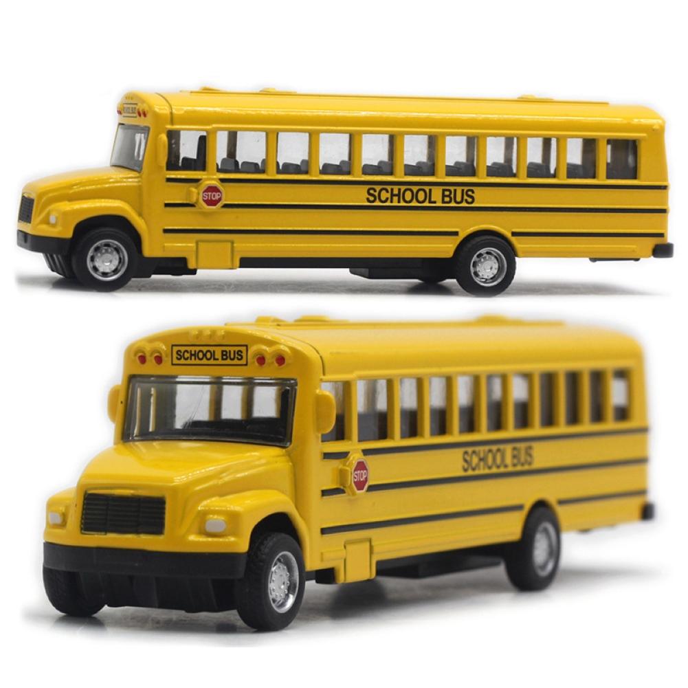 Pull Back Kids School Bus Toy Die-Cast 1:64 by HitMyNeed