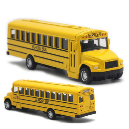 Pull Back Kids School Bus Toy Die-Cast 1:64 by HitMyNeed
