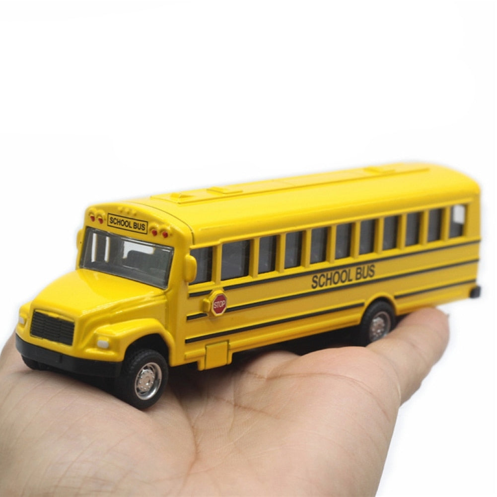 Pull Back Kids School Bus Toy Die-Cast 1:64 by HitMyNeed