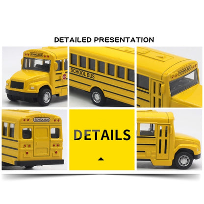 Pull Back Kids School Bus Toy Die-Cast 1:64 by HitMyNeed