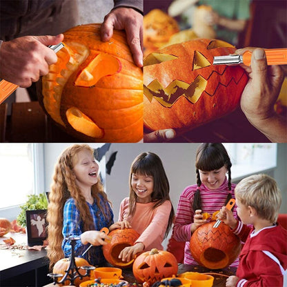 Pumpkin Carving Tool Set, 4 Piece Stainless Steel by HitMyNeed