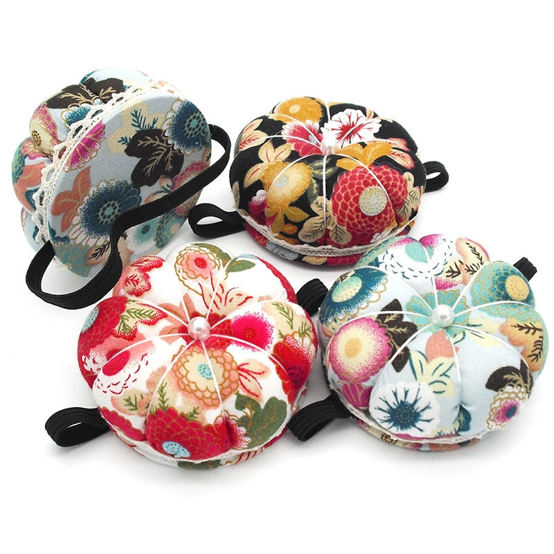 Pumpkin Soft Pincushion Bracelet for Sewing by HitMyNeed