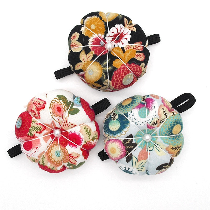 Pumpkin Soft Pincushion Bracelet for Sewing by HitMyNeed