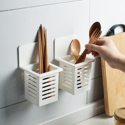 Punch Free Wall-Mounted Plastic Utensil Holder by HitMyNeed