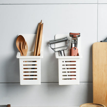 Punch Free Wall-Mounted Plastic Utensil Holder by HitMyNeed