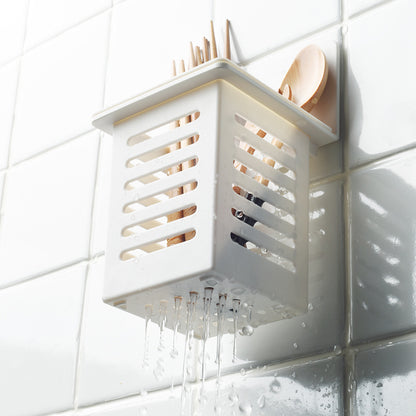 Punch Free Wall-Mounted Plastic Utensil Holder by HitMyNeed
