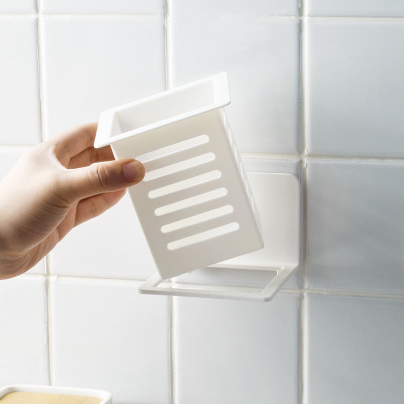 Punch Free Wall-Mounted Plastic Utensil Holder by HitMyNeed