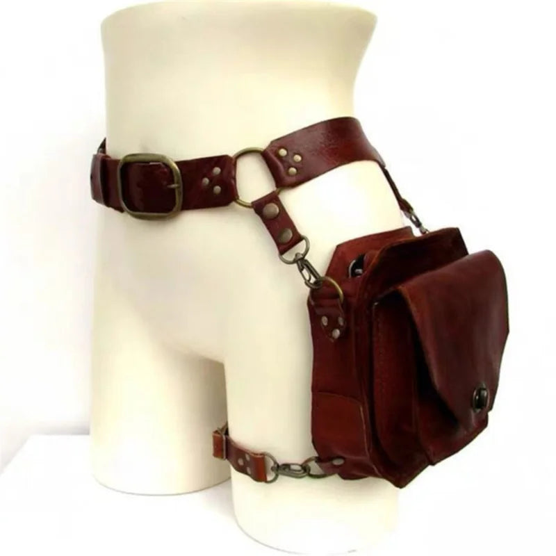 Punk Retro PU Waist & Crossbody Bag for Women by HitMyNeed