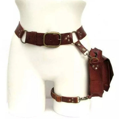Punk Retro PU Waist & Crossbody Bag for Women by HitMyNeed