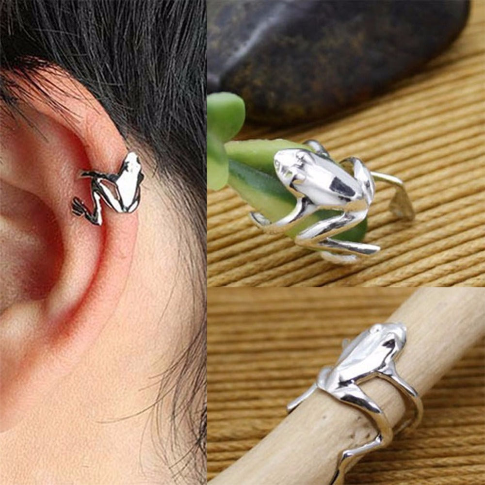 Punk Style 3D Frog Ear Cuffs (Set of 2) by HitMyNeed