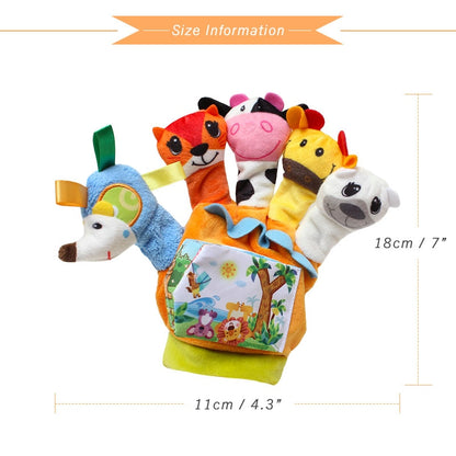 Puppet Glove with Mini Cloth Book for Storytime by HitMyNeed