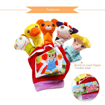 Puppet Glove with Mini Cloth Book for Storytime by HitMyNeed