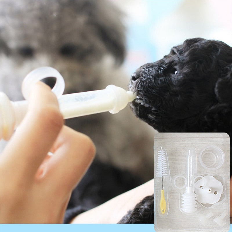 Puppy Feeding Syringe Set with Measuring Cup by HitMyNeed