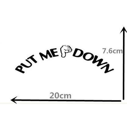 Put Me Down Toilet Seat Decal Funny Bathroom Sticker by HitMyNeed