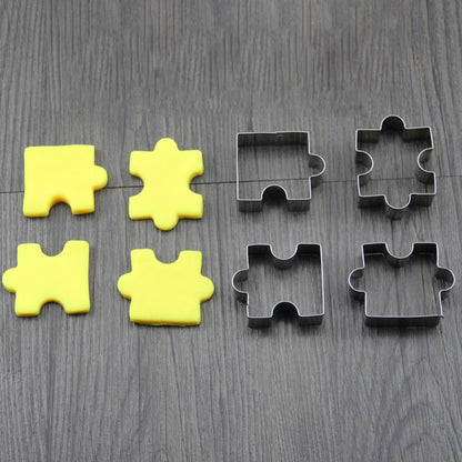 Puzzle Cookie Cutters Set of 4 Stainless Steel by HitMyNeed