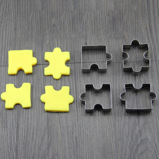 Puzzle Cookie Cutters Set of 4 Stainless Steel by HitMyNeed