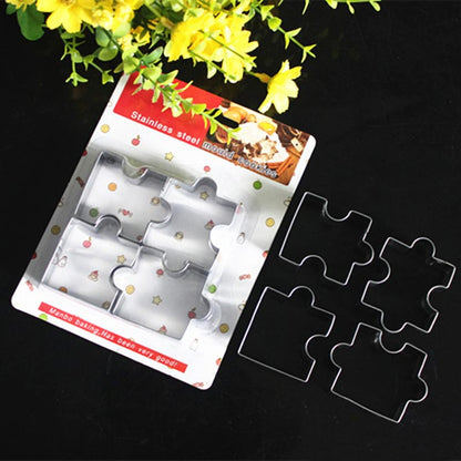 Puzzle Cookie Cutters Set of 4 Stainless Steel by HitMyNeed