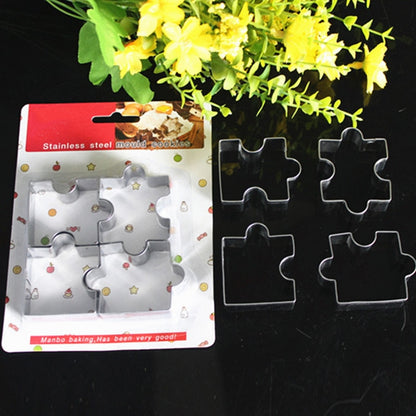 Puzzle Cookie Cutters Set of 4 Stainless Steel by HitMyNeed